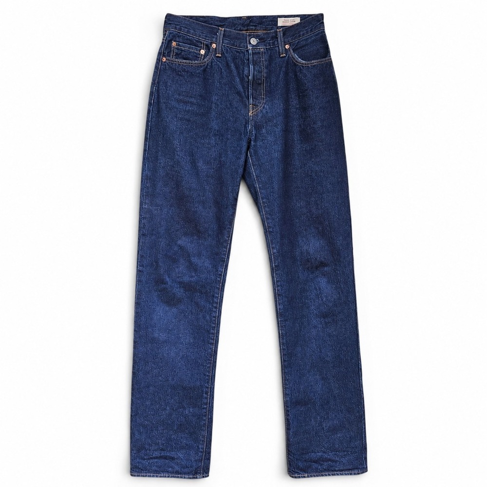Levis 501 '90s Cuff Straight Selvedge Denim Jeans 28x36 Rinsey Rinse Button Fly - Picture 7 of 16